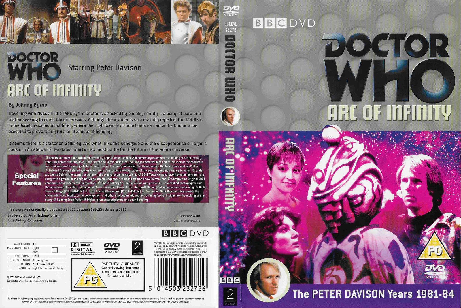 Picture of BBCDVD 2327B Doctor Who - Arc of infinity by artist Johnny Byrne from the BBC records and Tapes library